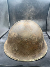 Load image into Gallery viewer, Original WW2 Canadian / British Army Mk3 High Rivet Turtle Helmet - The Militaria Shop