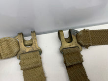 Load image into Gallery viewer, Original WW2 British Army 37 Pattern L Straps Pair - Wartime Dated - The Militaria Shop