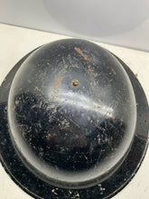 Load image into Gallery viewer, Original WW2 British Home Front Civil Defence Black Helmet with Liner - The Militaria Shop