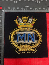 Load image into Gallery viewer, British Navy Bullion Embroidered Blazer Badge - Merchant Navy - The Militaria Shop