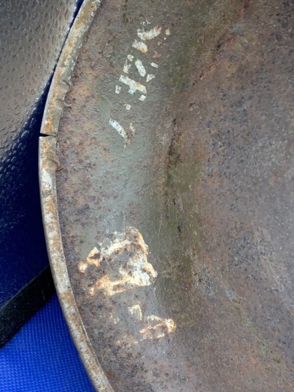 WW2 Canadian Army Mk3 Turtle Helmet - Original WW2 Helmet Shell - High Rivet - The Militaria Shop