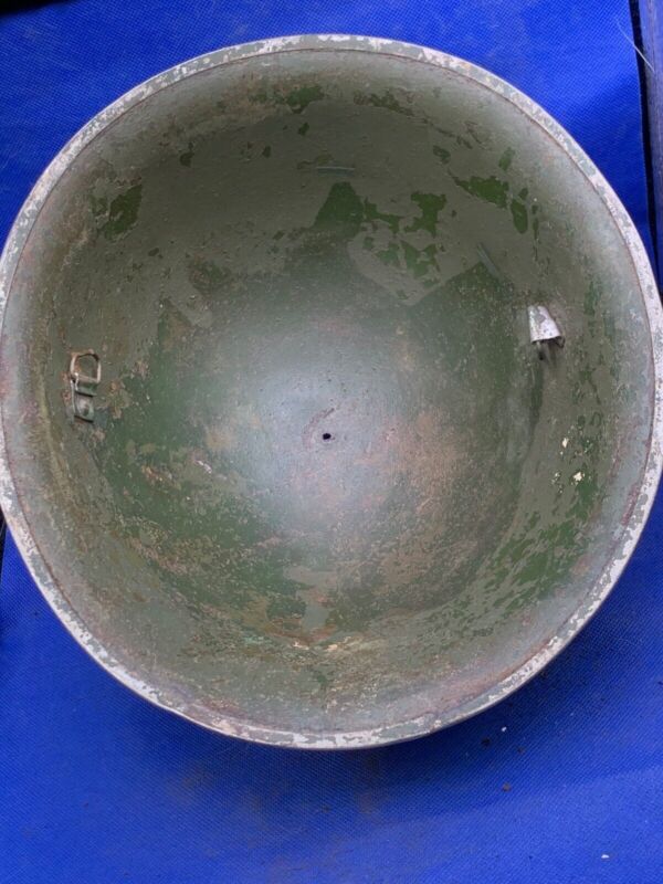 WW2 Canadian Army Mk3 Turtle Helmet - Original WW2 Helmet Shell - High Rivet - The Militaria Shop