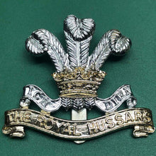 Load image into Gallery viewer, Genuine British Army The Royal Hussars Staybrite Cap Badge - The Militaria Shop