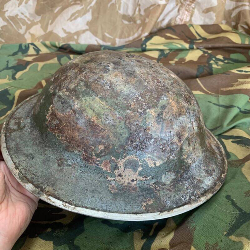 Original WW2 British Style South African Mk2 Army Combat Helmet - The Militaria Shop