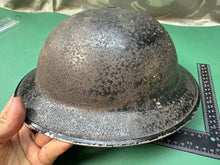 Load image into Gallery viewer, Original WW2 British Civil Defence Home Front Brodie Helmet & Liner Set - Si - The Militaria Shop
