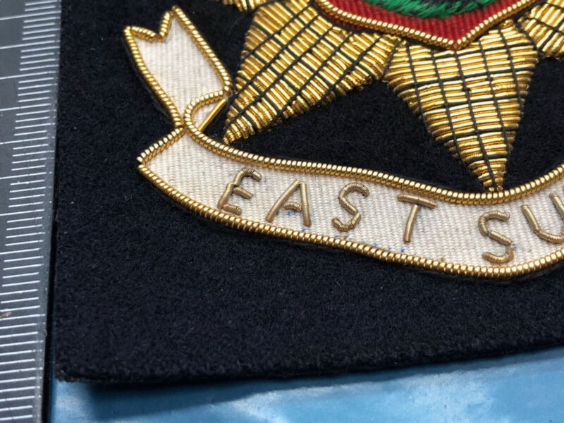 British Army Bullion Embroidered Blazer Badge - East Surrey Regiment - The Militaria Shop