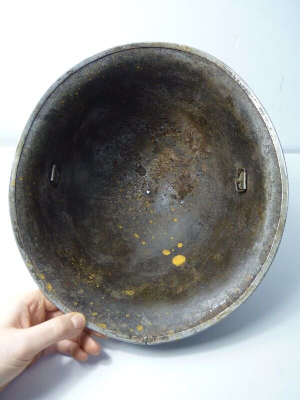 Mk3 Canadian / British Army Original WW2 Turtle Helmet High Rivet - Camouflaged - The Militaria Shop