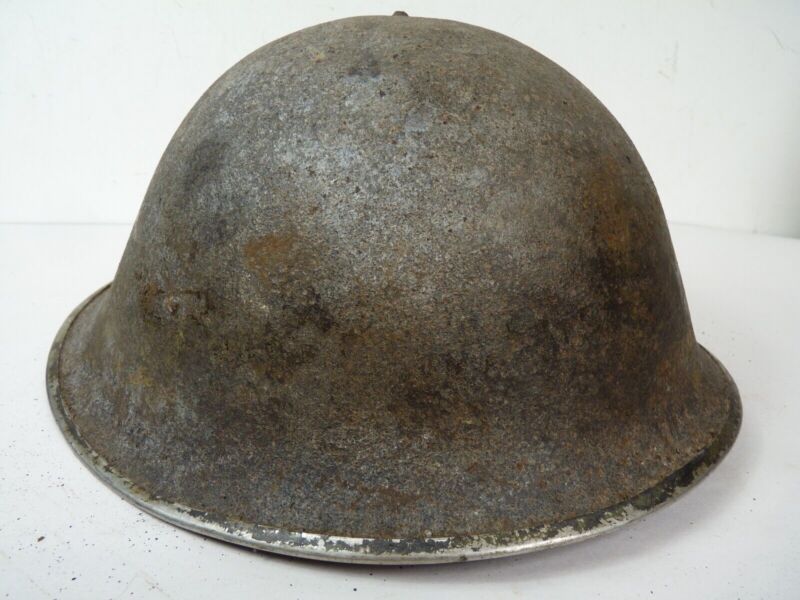 Original Mk3 Canadian / British Army WW2 Turtle Helmet High Rivet - The Militaria Shop