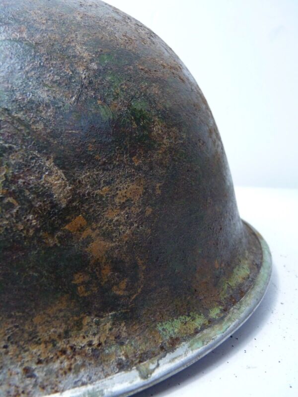Mk3 Canadian / British Army Original WW2 Turtle Helmet High Rivet - The Militaria Shop