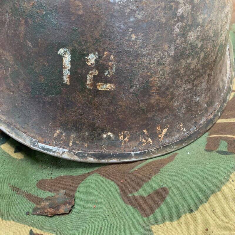 Original WW2 British / Canadian Mk3 Army Combat Turtle Helmet - The Militaria Shop