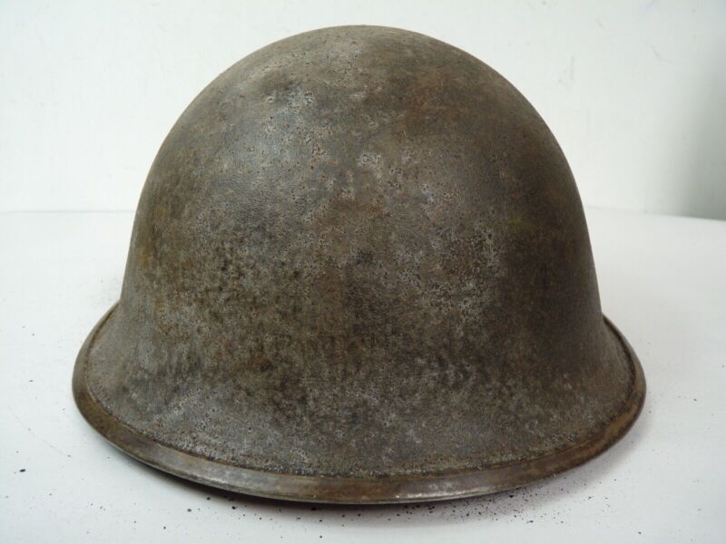 Original Mk3 Canadian / British Army WW2 Turtle Helmet High Rivet - The Militaria Shop