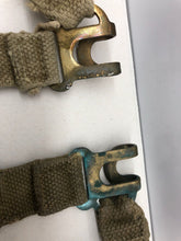 Load image into Gallery viewer, Original WW2 British Army 37 Pattern L Straps Pair - Wartime Dated - The Militaria Shop