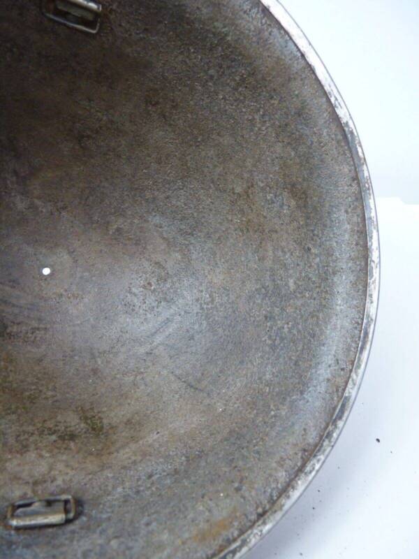 Original WW2 British / Canadian Army Mk3 High Rivet Turtle Army Combat Helmet - The Militaria Shop