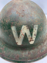 Load image into Gallery viewer, Original WW2 British Home Front Civil Defence Wardens Helmet & Liner - The Militaria Shop