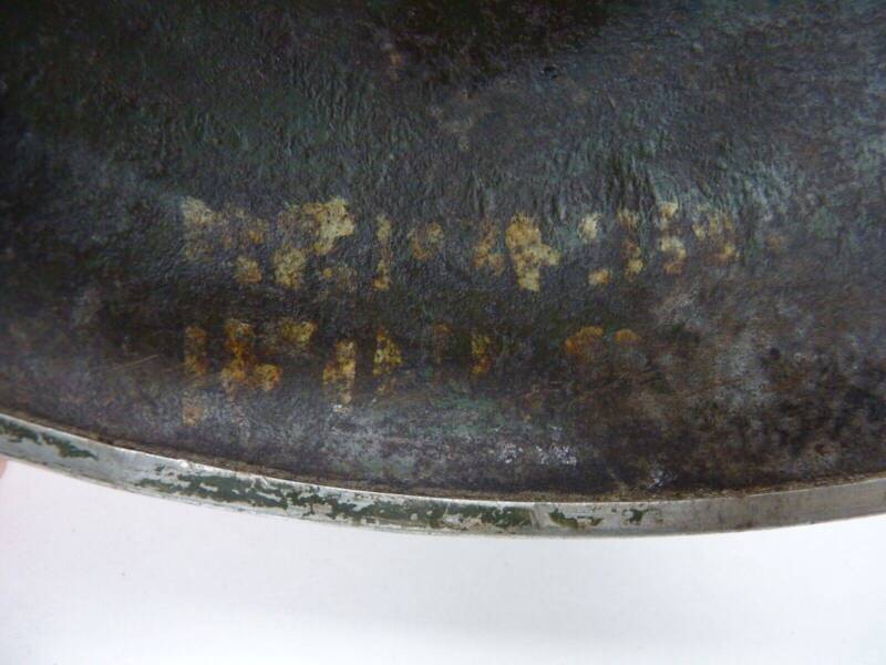 Original WW2 British / Canadian Army Mk3 High Rivet Turtle Army Combat Helmet - The Militaria Shop