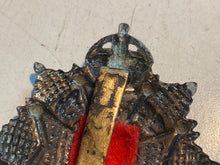 Load image into Gallery viewer, Original British Army WW1 / WW2 Border Regiment Blackened Cap Badge - The Militaria Shop