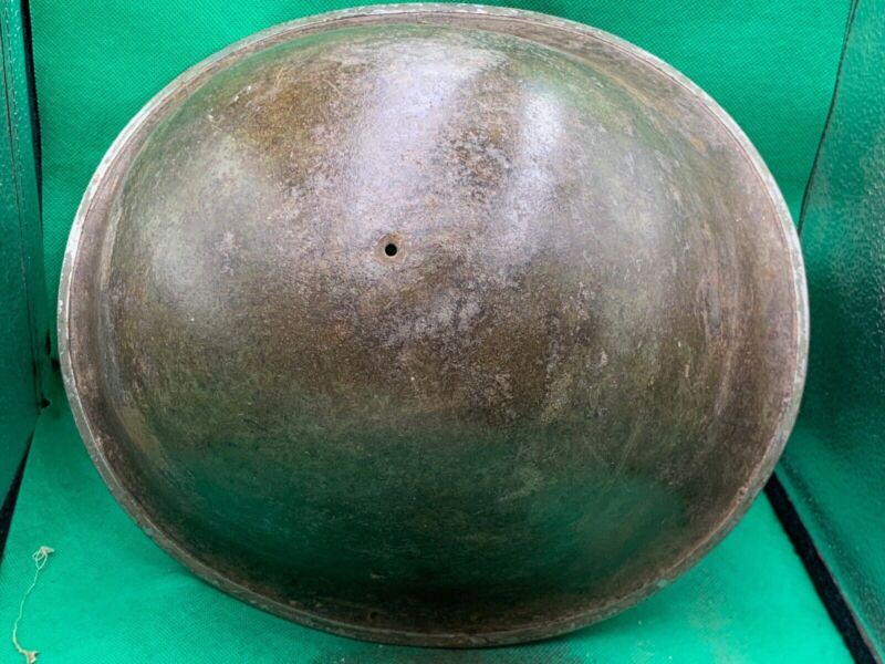 WW2 Canadian Army Mk3 Turtle Helmet - Original WW2 Helmet Shell - High Rivet - The Militaria Shop
