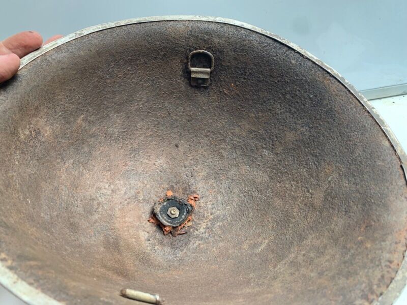 Original WW2 Canadian / British Army MK3 Turtle Helmet - Untouched Original!!! - The Militaria Shop
