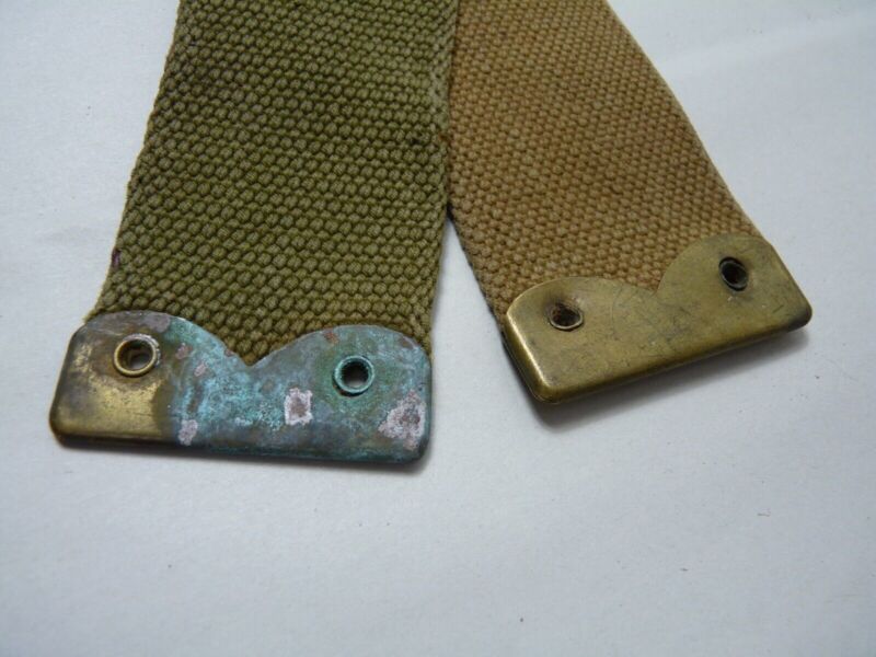 Original WW2 Pattern British Army L Straps Pair - 37 Pattern Webbing Haversack - The Militaria Shop