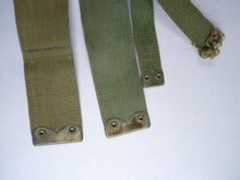 Load image into Gallery viewer, Original WW2 Pattern British Army L Straps Pair - 37 Pattern Webbing Haversack - The Militaria Shop
