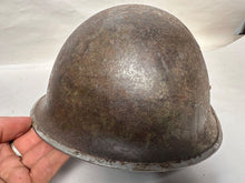 Load image into Gallery viewer, Mk3 Canadian / British Army Original WW2 Turtle Helmet High Rivet - The Militaria Shop