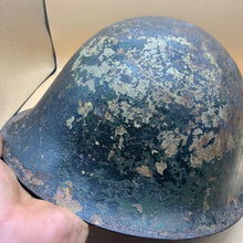Load image into Gallery viewer, Original WW2 British / Canadian Army Mk3 Hight Rivet Turtle Army Combat Helmet - The Militaria Shop