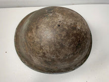 Load image into Gallery viewer, Mk3 Canadian / British Army Original WW2 Turtle Helmet High Rivet - The Militaria Shop
