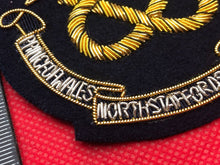 Load image into Gallery viewer, British Army Bullion Embroidered Blazer Badge - PoW Northamptonshire Regiment - The Militaria Shop