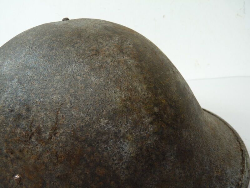 Original Mk3 Canadian / British Army WW2 Turtle Helmet High Rivet - The Militaria Shop