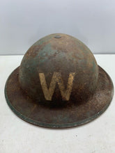Load image into Gallery viewer, Original WW2 British Home Front Civil Defence Wardens Helmet & Liner - The Militaria Shop