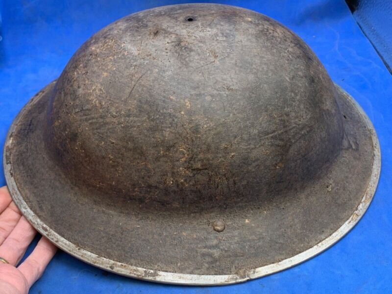 Original WW2 British Army South African Made Combat Helmet Mk2 Brodie - The Militaria Shop