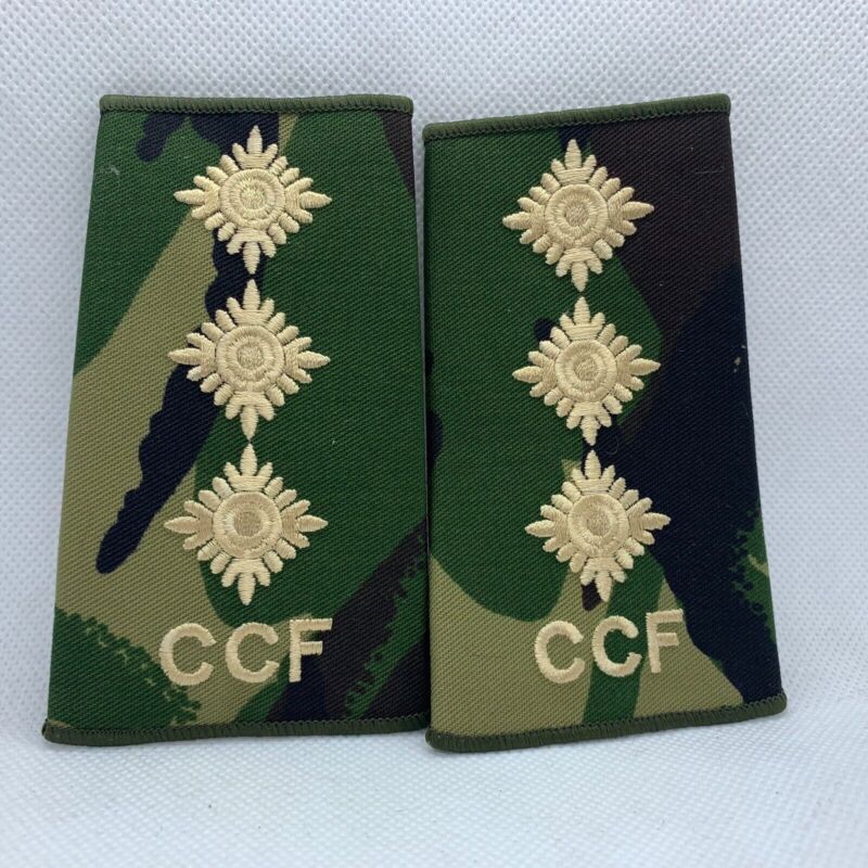 CCF DPM Camo Rank Slides / Epaulette Pair Genuine British Army - NEW - The Militaria Shop