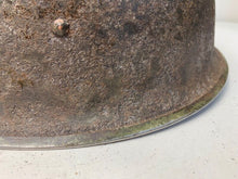 Load image into Gallery viewer, Mk3 Canadian / British Army Original WW2 Turtle Helmet High Rivet - The Militaria Shop