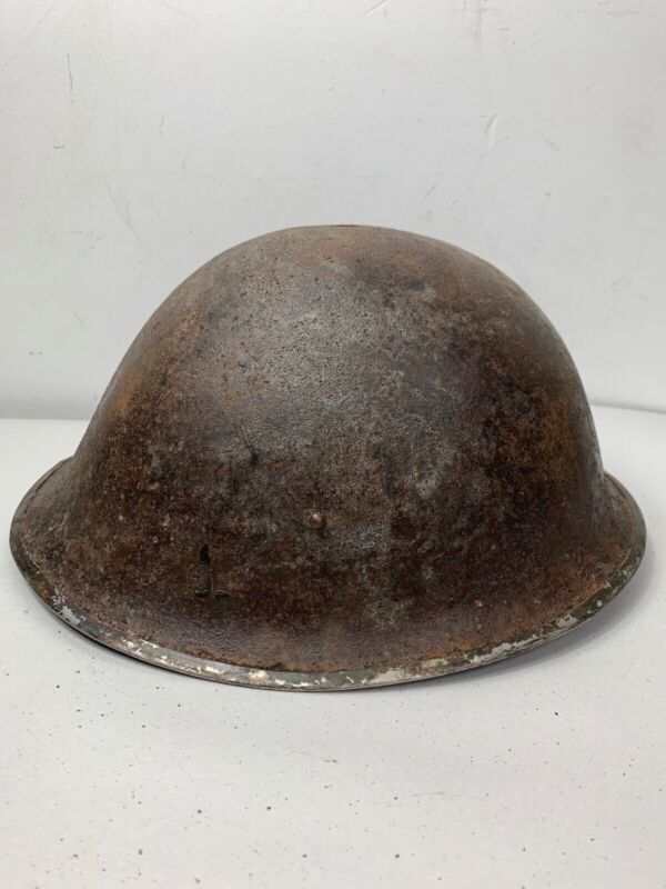 Mk3 Canadian / British Army Original WW2 Turtle Helmet High Rivet - The Militaria Shop