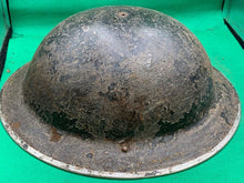 Load image into Gallery viewer, Original WW2 British Army Combat Helmet Mk2 Brodie - Red Div Sign - The Militaria Shop