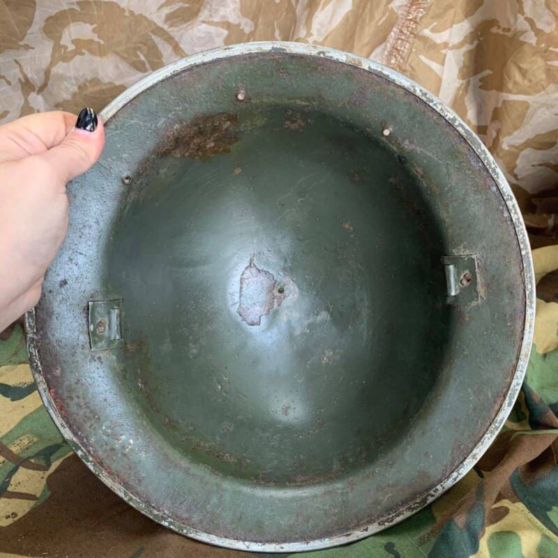 Original WW2 British Style South African Mk2 Army Combat Helmet - The Militaria Shop