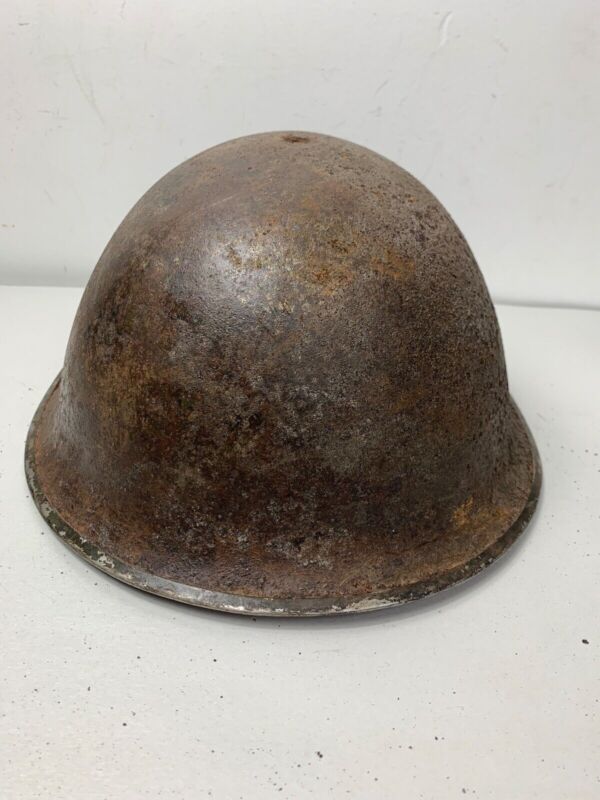 Mk3 Canadian / British Army Original WW2 Turtle Helmet High Rivet - The Militaria Shop