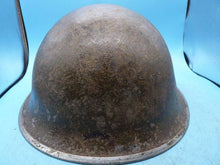 Load image into Gallery viewer, Original WW2 British / Canadian Army Mk3 High Rivet Turtle Army Combat Helmet - The Militaria Shop