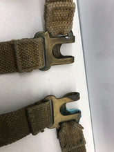 Load image into Gallery viewer, Original WW2 British Army 37 Pattern L Straps Pair - Wartime Dated - The Militaria Shop