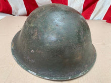 Load image into Gallery viewer, Original WW2 British / Canadian Mk3 Turtle Helmet Great Paint - The Militaria Shop
