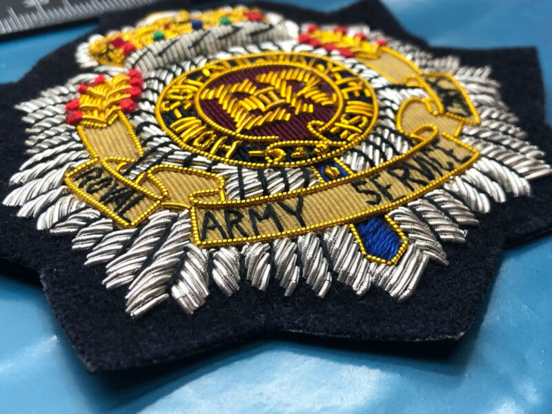 British Army Bullion Embroidered Blazer Badge - Royal Army Service Corps - The Militaria Shop