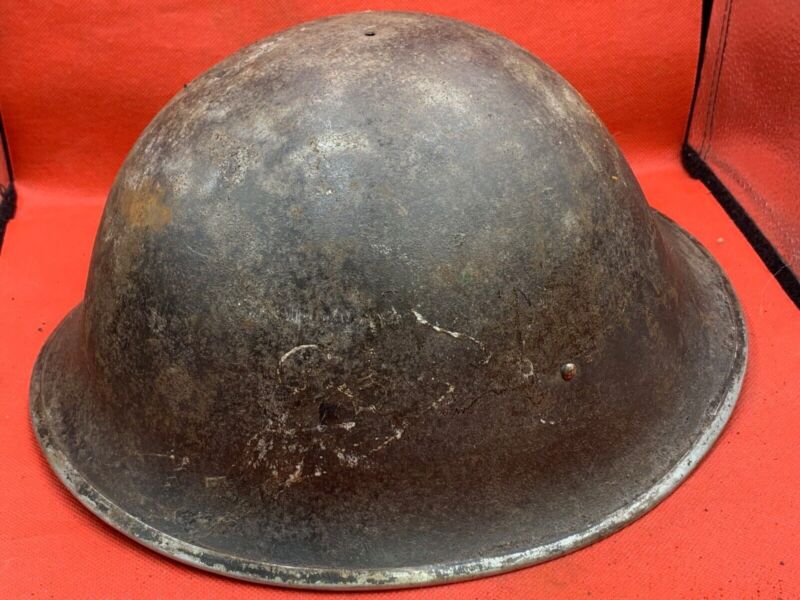 Mk3 Turtle Helmet - Original WW2 British / Canadian Army Combat Helmet - The Militaria Shop