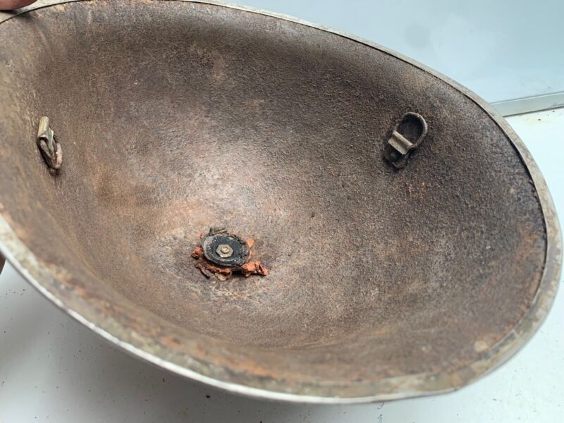 Original WW2 Canadian / British Army MK3 Turtle Helmet - Untouched Original!!! - The Militaria Shop