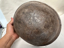 Load image into Gallery viewer, Mk3 Canadian / British Army Original WW2 Turtle Helmet High Rivet - The Militaria Shop