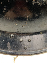 Load image into Gallery viewer, Original WW2 British Army / Civil Defence Black Mk2 Helmet - The Militaria Shop