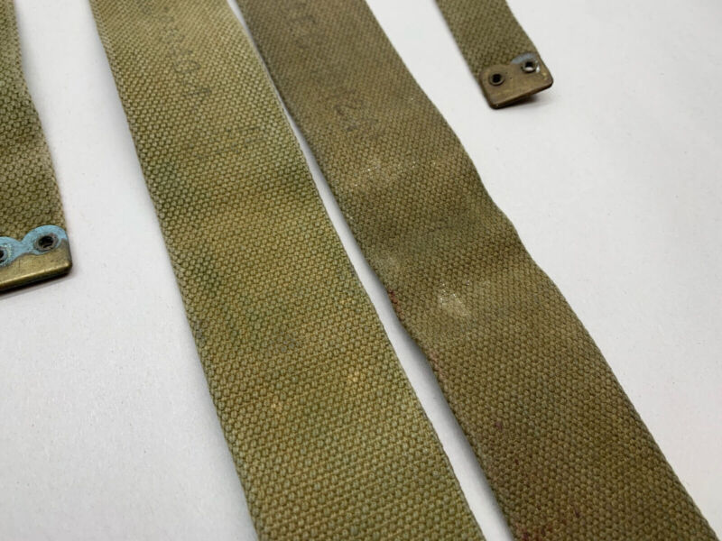 Original WW2 British Army 37 Pattern L Straps Pair - Wartime Dated - The Militaria Shop