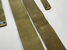Load image into Gallery viewer, Original WW2 British Army 37 Pattern L Straps Pair - Wartime Dated - The Militaria Shop