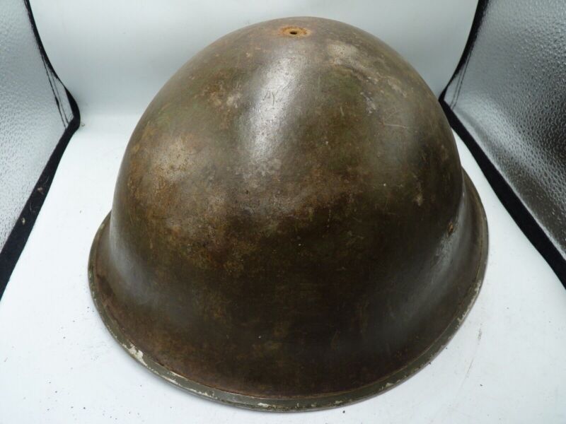 Mk3 Canadian / British Army Original WW2 Turtle Helmet High Rivet - The Militaria Shop