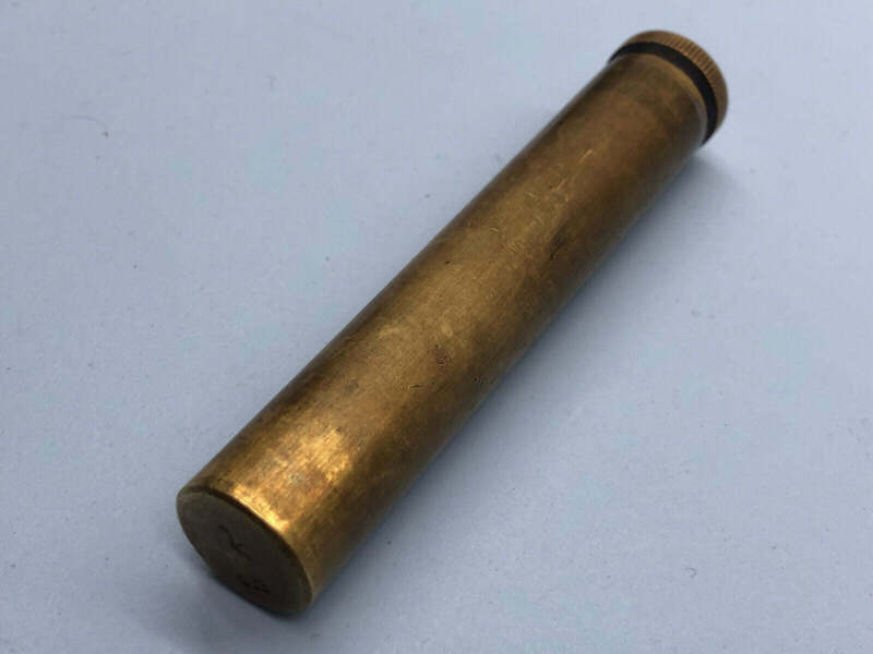 Original WW1 / WW2 British Army Lee Enfield SMLE Brass Oil Bottle - The Militaria Shop