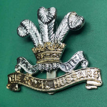 Load image into Gallery viewer, Genuine British Army The Royal Hussars Staybrite Cap Badge - The Militaria Shop